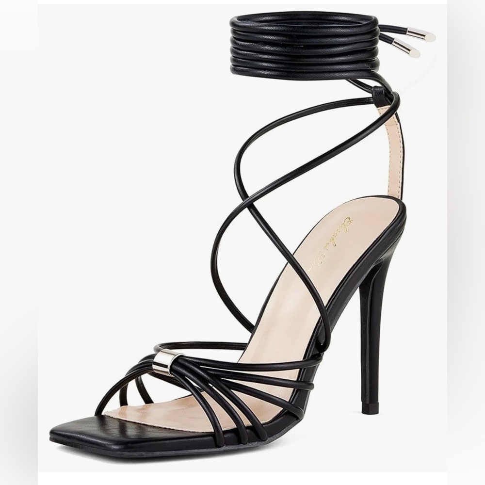 Strappy stiletto heel sandals - brand new never worn - size 9
